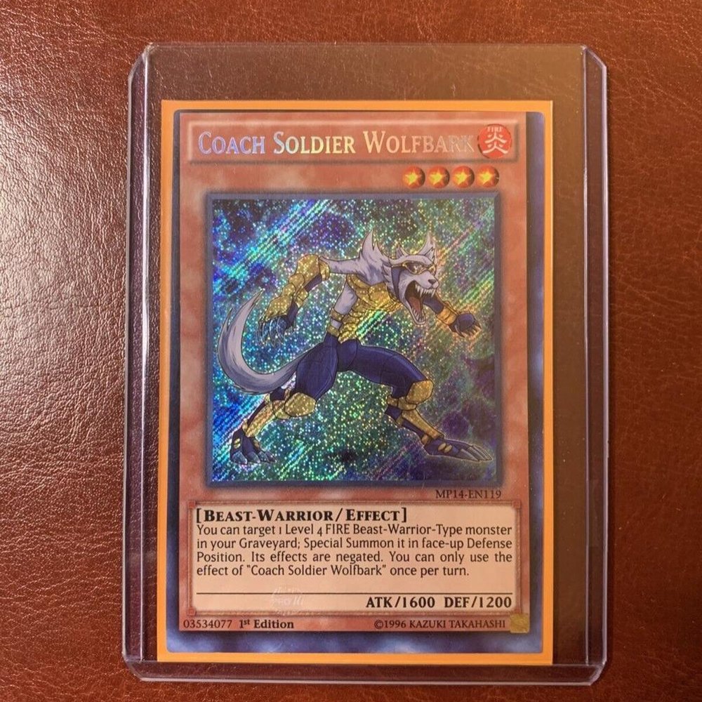 Yugioh Coach Soldier Wolfbark 1st Ed Severe Miscut Square Corner Defect Misprint